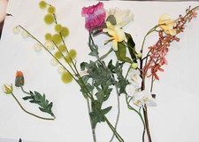 7x  Blumen/Kunstblumen/Seidenblumen Mohn, Orchidee, ca.90cm mit stiel sehr schon