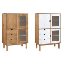 Highboard Sideboards Kommoden Schrank Regal  85x43x125 cm Massivholz Kiefer