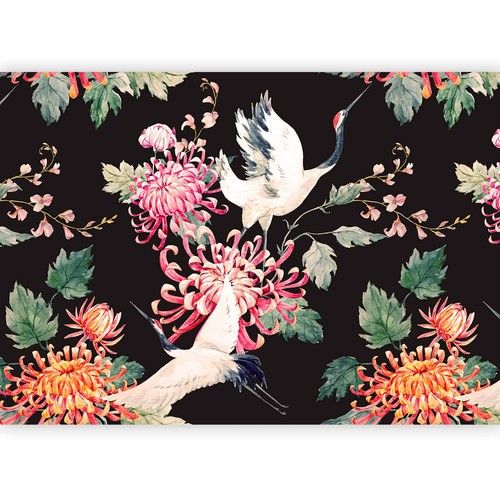 Blumen vogel bunt - blumen,
