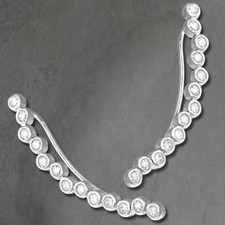 SilberDream Ohrringe Ear Cuff 13 Zirkonias weiß Ohrklemmen 925 Silber GSO476W