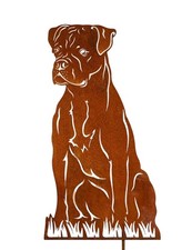 Figur Boxer Höhe 80 cm blank