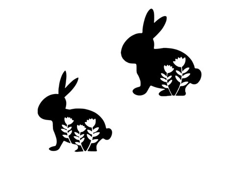 Schablone blumen hase - schablone, "