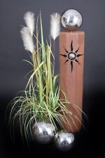 Rost Säule RS40 Gartensäule Rostsäulen Rost Edelstahlkugel Deko