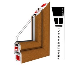 Fenster Golden Oak - 1 flügelig Dreh-Kipp PVC Fenster Golden Oak Kunststoff