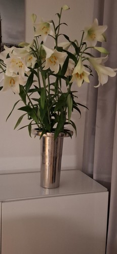 Vase silberfarben - vase.,