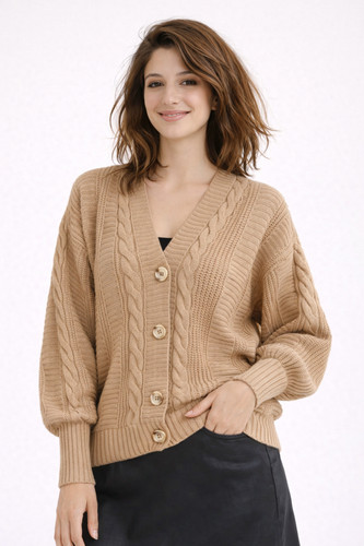 Damen strickjacke basic - damen,