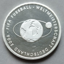 10 Euro Silber Gedenkmünze 2004 zur FIFA Fußball-WM 2006 (D) 925 Silber