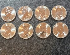 8 x 1 Oz Unze original  Silber