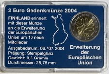 Finnland 2 Euro 2004 - EU Erweiterung - Coincard OVP [92066