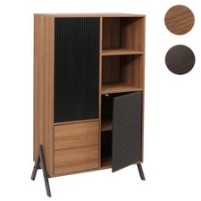 Hochschrank HWC-O40, Highboard Türen Schubladen, MDF Metall Melamin 138x79x40cm