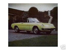 Altes Oldtimer Reklame Blechschild Alfa Romeo Spider Cabrio PKW  33 x 40 cm