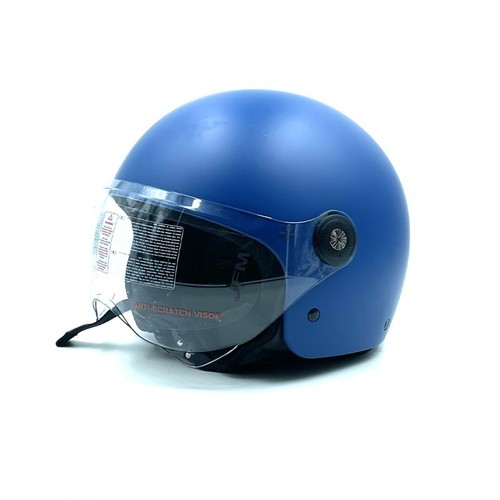 Demi jet helm blau matt - helm,