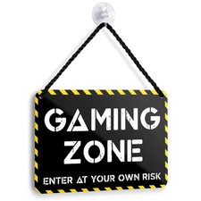 Gaming Zone Schild 18x12cm