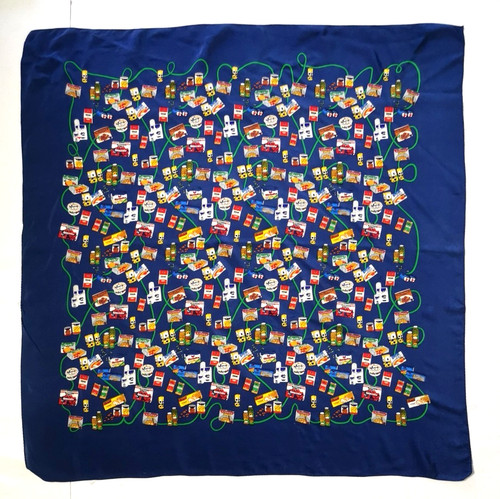 Vintage seidentuch silk scarf - silk,