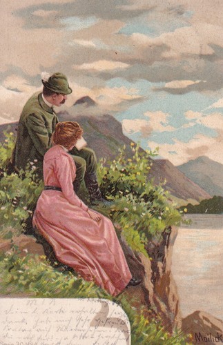 Künstler postkarte alfred - künstler,