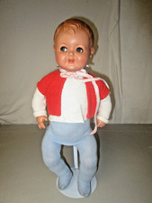 Alte Masse-Baby-Puppe Junge beweglichen Augen  63 cm groß Sammler Auflösung