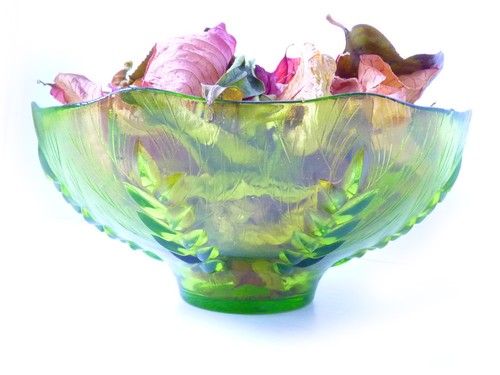 Vintage glas schale grün - vintage,