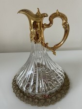 Karaffe Glas mit Gold Vintage