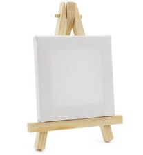 Mini Staffelei 12,5 cm inkl. Keilrahmen Tischdeko Basteln Hochzeit Platzkarten