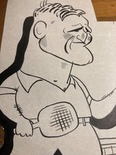 Originalzeichnung Tennis-Star