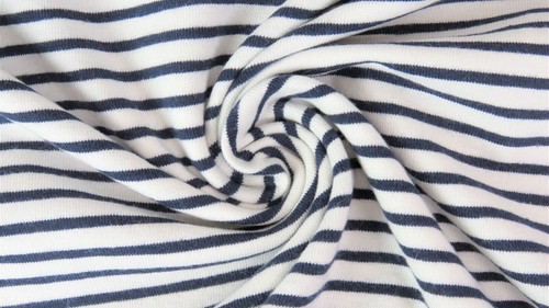Baumwolljersey gestreift bw - gestreift,,