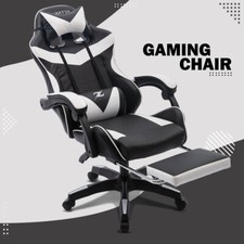ZYBRTEK Mehrzweck ergonomischer Büro-Gaming-Stuhl mit Kopf- & Lendenwirbelstütze