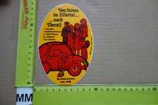 Alter Aufkleber Reise Stadt Land Österreich Tirol Zillertal STRASS