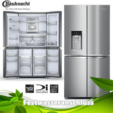 Bauknecht Kühl Gefrierkombination Side French NoFrost 592L Eis Wasser Festwasser
