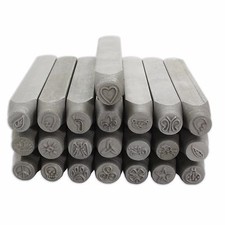 22 Verschieden Metall Stempel Stanze Totenkopf Peace Pfote Sonne Werkzeug Etc.