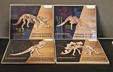 4er Set Naturholz-3D-Puzzle