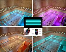 Saunalicht LED Saunaleuchte Unterbankleuchte Farblicht Leuchtenset Karibu