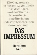 Hermann Kant: Das Impressum