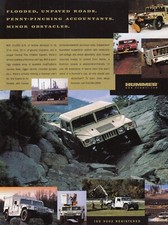 HUMMER H1 Hard Top Wagon Prospekt Brochure Sheet USA 1998 X