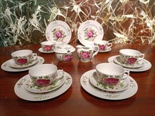 NIPPON TOKUSEI, Ostfriesische Rose, - schönes Teeservice für 6 Personen