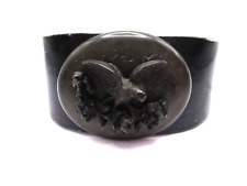Rarität um 1900 Trauerschmuck Armspange Bakelit schwarz Adler Rosen DM 6,2 cm