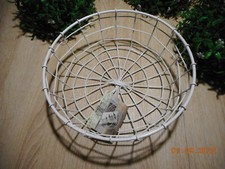 Deko Draht Korb Weiß  : 24,5x8x19 cm Metallkorb Drahtkorb Aufbewahrungskorb