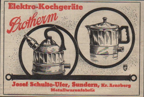 Sundern werbung 1940 - werbung, josef