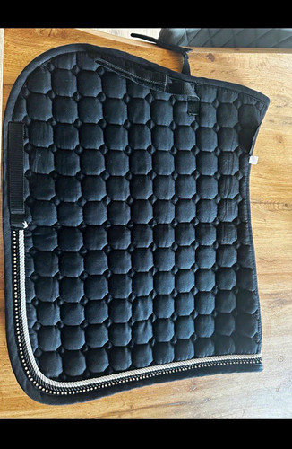 Schabracke schwarz mit glitzer - schwarz,