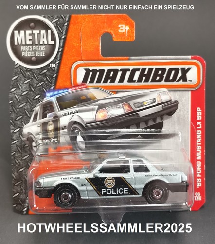 Matchbox 1993 ford mustang lx - ford,