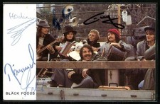 Musiker der Band Bläck Fööss mit Instrumenten, Autogramme, Ansichtskarte 