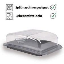 Butterdose Butterglocke Butterschale Dose Butter Schale Anthrazit Weiß Behälter