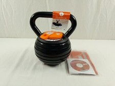 Sveltus verstellbare Gewichtshantel Kettlebell 4 bis 18 kg schwarz orange