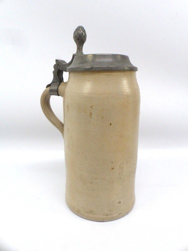 Alter bierkrug mit zinndeckel - mit,