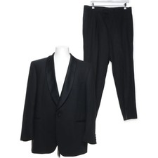 Wilvorst, Smoking, Größe: 52, Acetat/Viskose/Wolle, Schwarz, Nadelstreifen #HiC