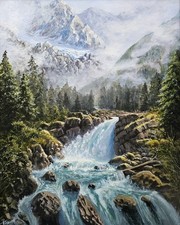 Wasserfall Gletscher Bach