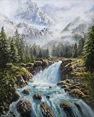Wasserfall gletscher bach - gletscher,