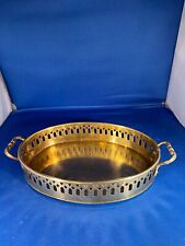 kl. antikes Serviertablett mas. Messing, mit 2 Hamdhaben