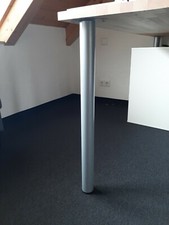 6x Tischbeine mit Durchmesser 6cm x 80cm Höhe grau