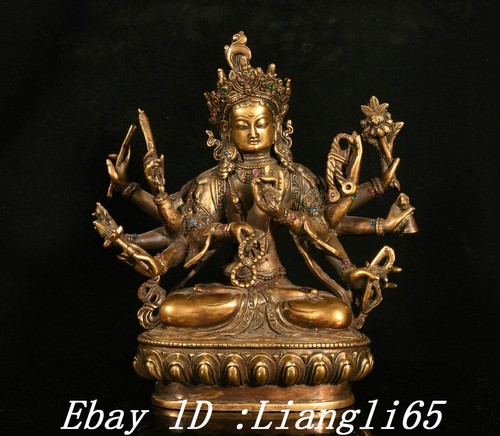 Buddhismus bronze gilt - 8.6",