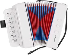 Kinder Akkordeon mit 10 Tasten Musikinstrument ABS-Material Weihnachtsgeschenk